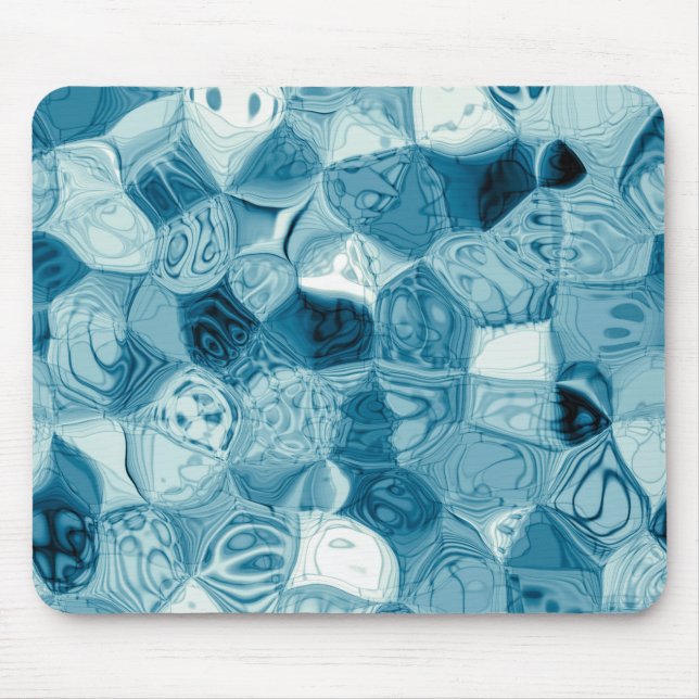 Elegant Teal Abstract Geometrical Shapes Artwork | Mouse Pad (Front)