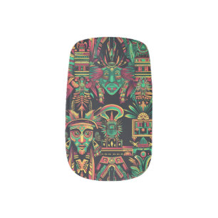 Elegant Teal "Ancestral Paradigm" Nail Decals