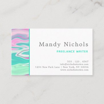 Elegant Teal and Pink Marble Pattern