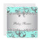 Elegant Teal Blue and Gray Baby Shower