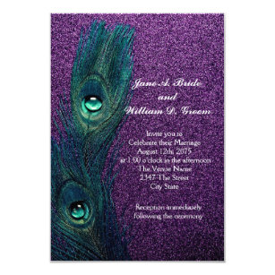 Purple Peacock Wedding Invitations 10