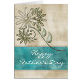 Elegant Teal Blue Happy Father's Day Card 2 (Front)