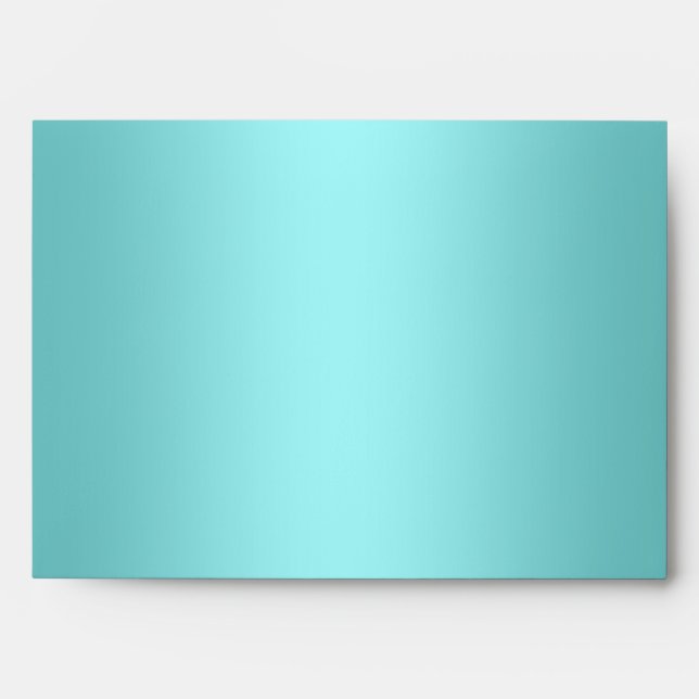 Elegant Teal Blue Linen Envelopes (Front)