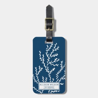 Elegant Teal Blue Seaweed - Nautical