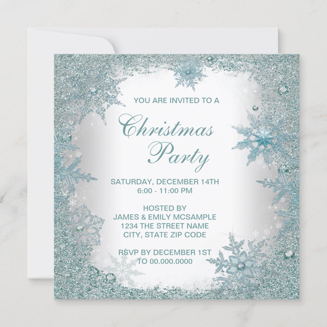 Elegant_teal_blue_snowflake_christmas_party_invitation