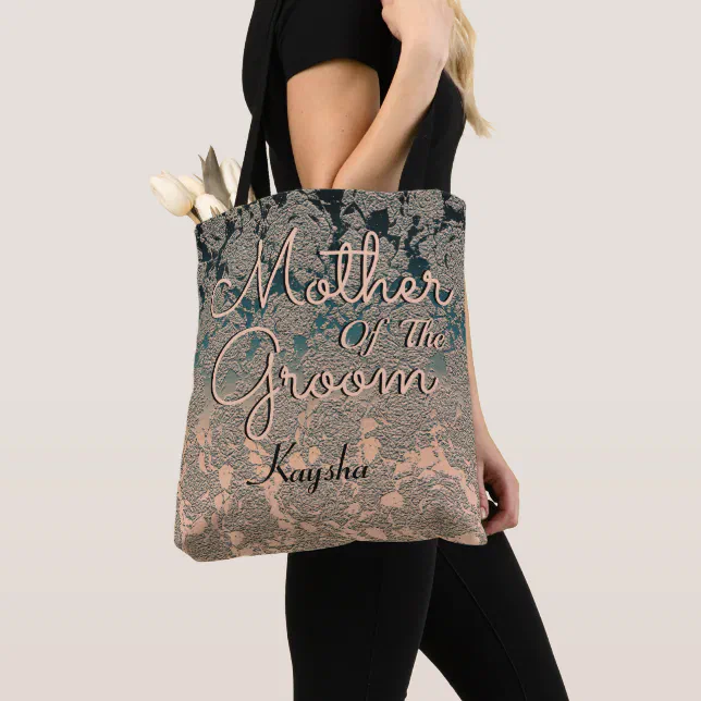 Elegant Teal Champagne Mother Of The Groom Tote Bag Zazzle