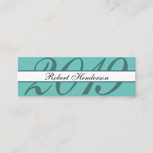 Elegant teal classic insert card graduation name