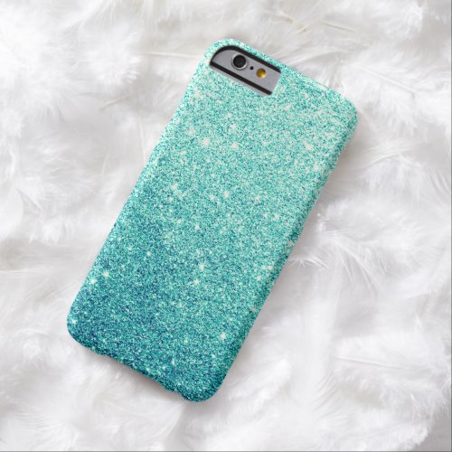 Elegant Teal Glitter Luxury iPhone 6 Case