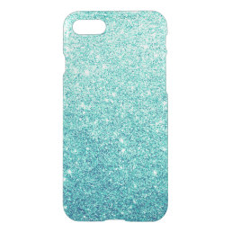 Elegant Teal Glitter Luxury iPhone 7 Case