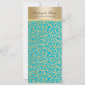 Elegant Teal & Gold Leopard Print (Back)