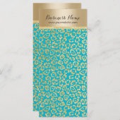 Elegant Teal & Gold Leopard Print (Front/Back)
