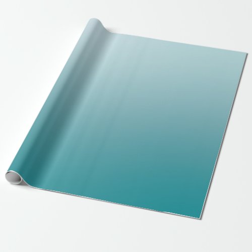 Elegant Teal Gradient Matte Wrapping Paper