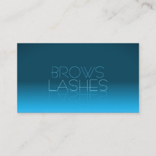 Elegant Teal Gradient Subtle Fine Mirror Font Business Card