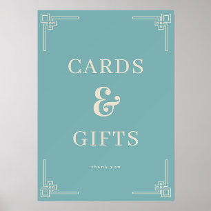 Elegant Teal Gratitude Sign Holder