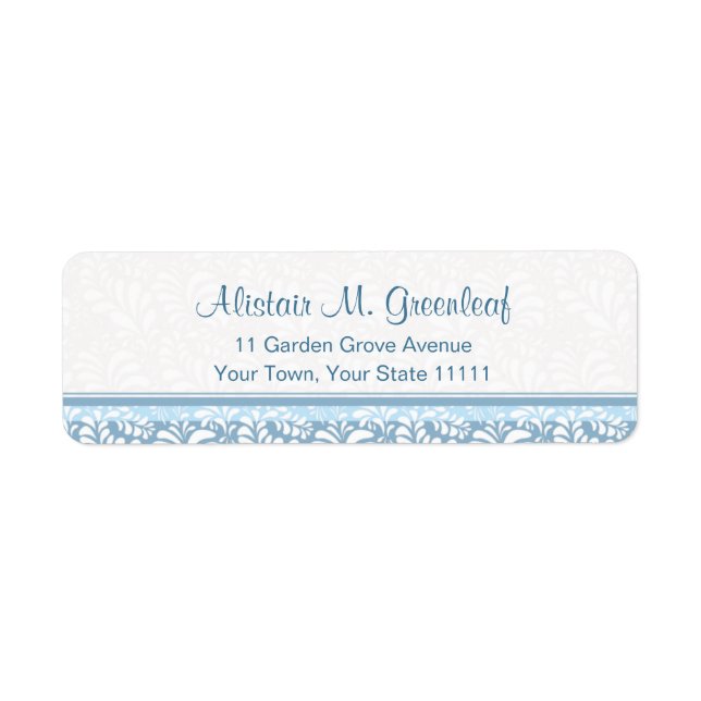Elegant Teal Green  Arts & Crafts Return Address Label (Front)