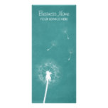 Elegant Teal Green Dandelion Rack Card