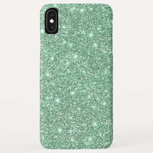 Elegant Teal Green Faux Glamorous Glitter iPhone XS Max Case