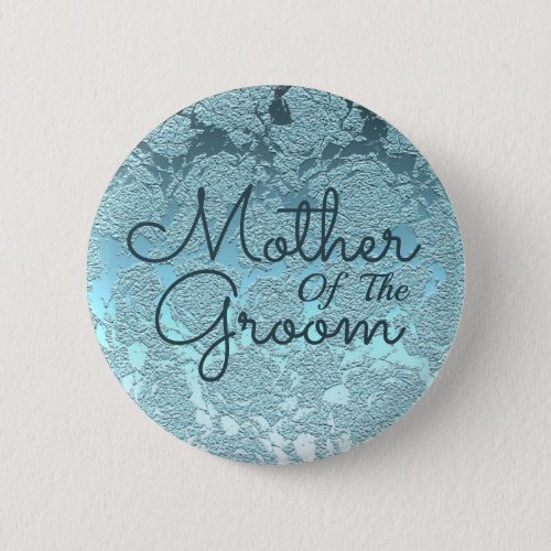 Elegant Teal Green Wedding Mother Of The Groom Button