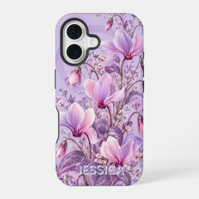 Elegant Teal Iris Flowers Custom Iphone Case (Back)