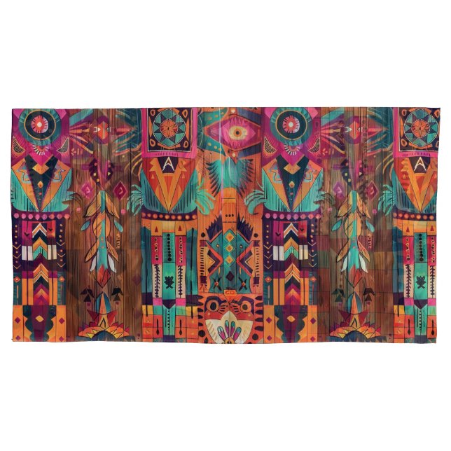 Elegant Teal "Legacy of the Sun Empire" King Pillo Pillow Case (Front)