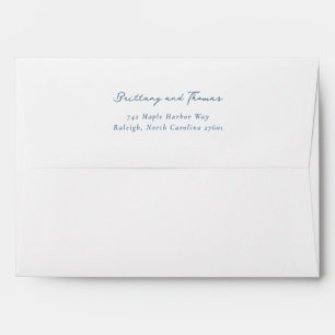 Elegant Teal Minimalist Calligraphy Envelope