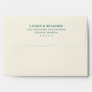 Elegant Teal Minimalist Envelope