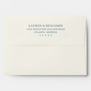 Elegant Teal Minimalist Typographic Envelope