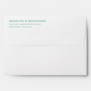 Elegant Teal Minimalist Typographic Envelope