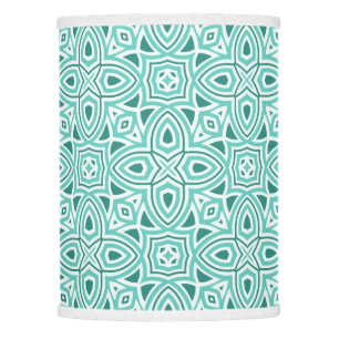 Elegant teal modern geometric pattern lamp shade