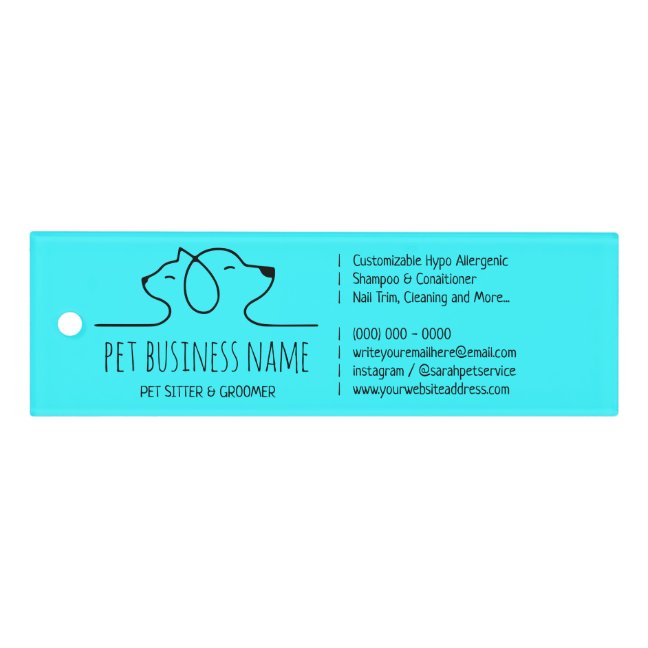 Elegant Teal Petsitter dog cat logo veterinary Ruler
