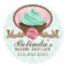 Elegant Teal Pink Brown Cupcake Bakery Box Seals