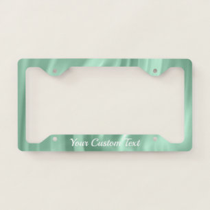 Elegant Teal Swirl Pattern Unique Custom License Plate Frame