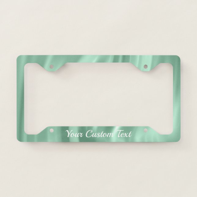 Elegant Teal Swirl Pattern Unique Custom  License Plate Frame (Front)