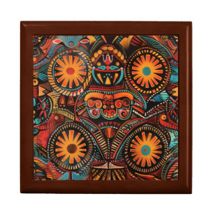 Elegant Teal "Timeless Ancestral Imprint" Oak Gift Box