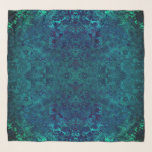 Elegant Teal Turquoise Black Gemstone Design Sq Scarf<br><div class="desc">Teal Turquoise Black Abstract Design</div>