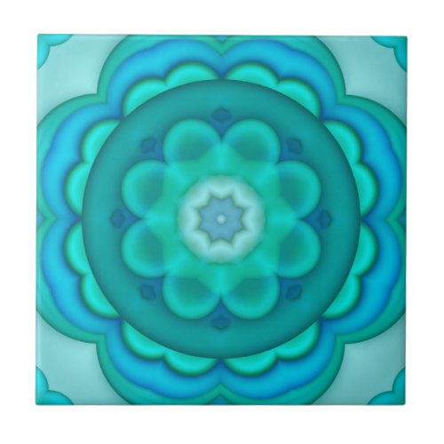 Elegant Teal Turquoise Geometric Bathroom Tile