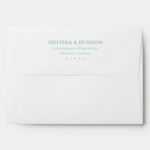 Elegant Teal Typographic Envelope