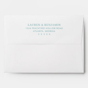 Elegant Teal Typographic Envelope