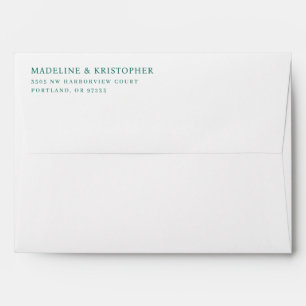Elegant Teal Typographic Envelope