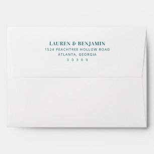 Elegant Teal Typographic Envelope