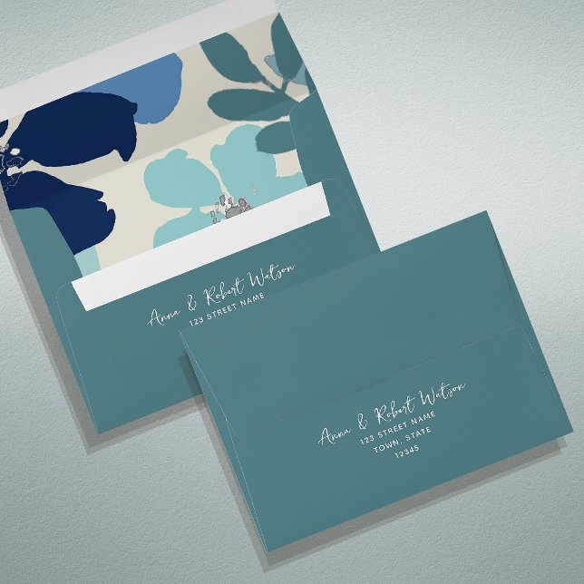 Elegant Teal Wedding  Envelope (Creator Uploaded)