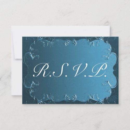 Elegant Teal Wedding RSVP