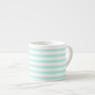 Elegant Teal & White Stripes Espresso Cup