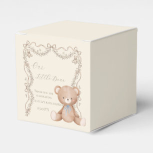 Elegant Teddy Bear Baby Shower Favor Boxes