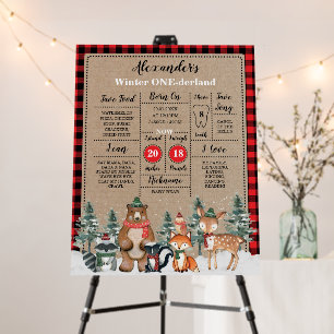 Elegant Teddy Bear Greenery Gold Baby Welcome Foam Board