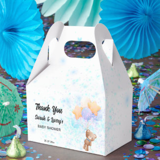 elegant Teddy Bear shower Favor Boxes