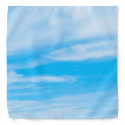 Elegant Template Blue Sky White Clouds Nature Bandana