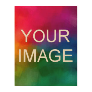 Elegant Template Custom Upload Photo Image Logo Wood Wall Art