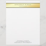 Elegant Template Glamour Gold White Modern Trendy Letterhead<br><div class="desc">Elegant Template Glamour Gold White Modern Trendy Letterhead.</div>