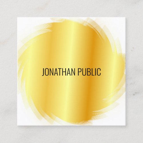 Elegant Template Gold Look Modern Professional Square Business Card